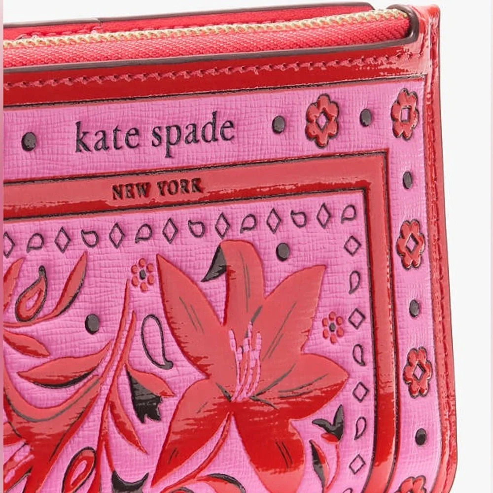 NWT! kate spade Morgan Bandana Small Slim Bifold Wallet